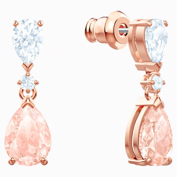 Swarovski Vintage rozé fülbevaló rózsaszín és fehér kristállyal 5466888