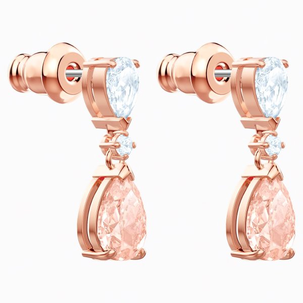 Swarovski Vintage rozé fülbevaló rózsaszín és fehér kristállyal 5466888