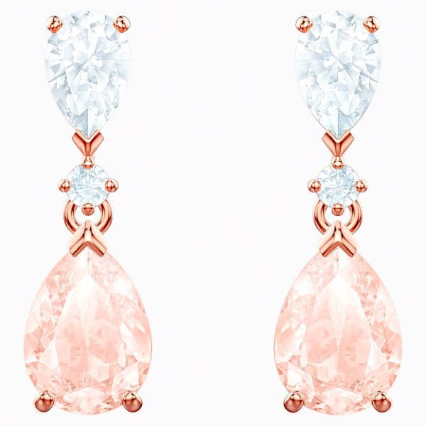 Swarovski Vintage rozé fülbevaló rózsaszín és fehér kristállyal 5466888