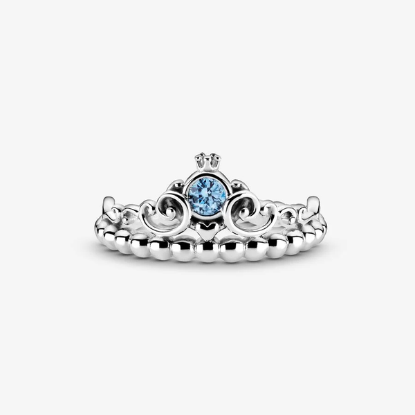 Pandora ékszer Disney Hamupipőke kék tiara ezüst gyűrű 