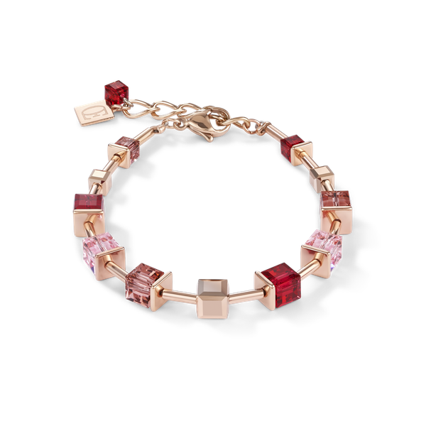 Coeur de Lion GeoCUBE rozé piros rózsaszín karkötő 4996/30-0300