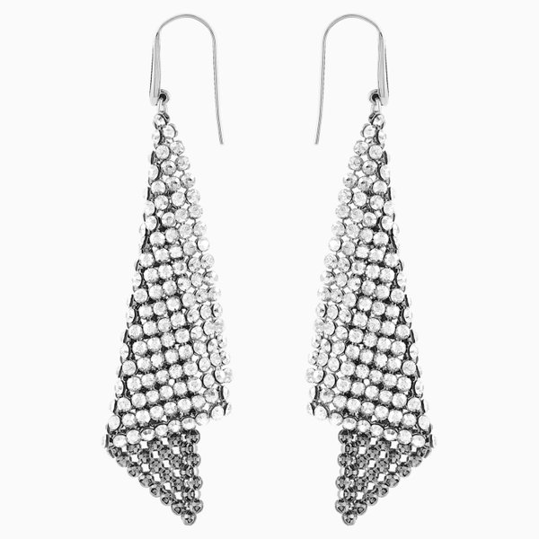 Swarovski Fit ezüst színű függő fülbevaló kristályokkal 976061