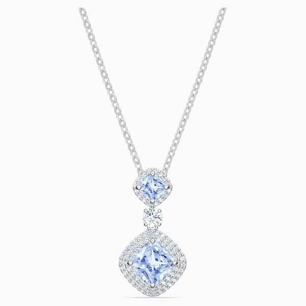 Swarovski Angelic ezüst színű nyaklánc kék kristállyal 5559381