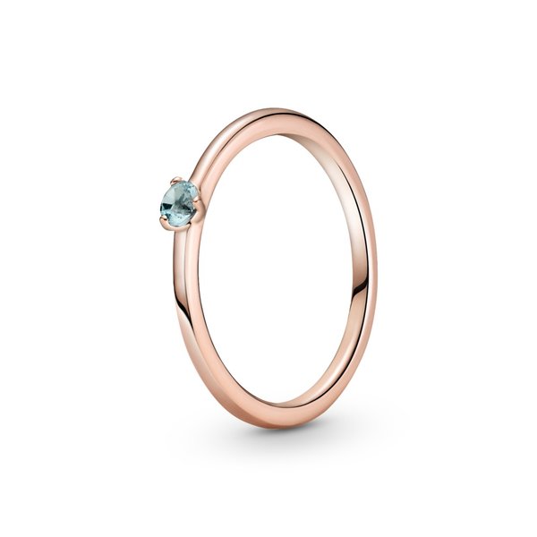 Pandora ékszer Halványkék solitaire rozé gyűrű 