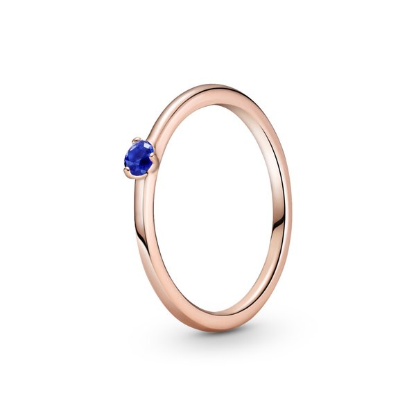Pandora ékszer Kék solitaire rozé gyűrű 