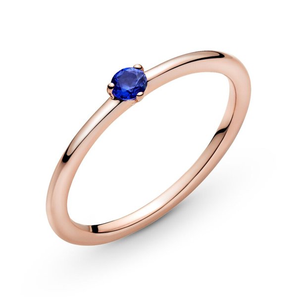 Pandora ékszer Kék solitaire rozé gyűrű 