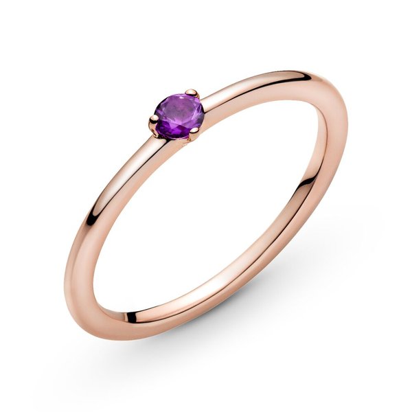 Pandora ékszer Lila solitaire rozé gyűrű 