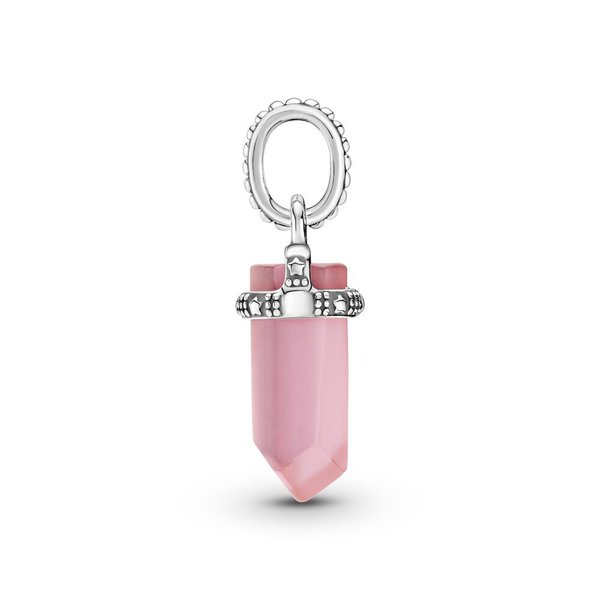 Pandora ékszer Rózsaszín kristály amulett 399185C02