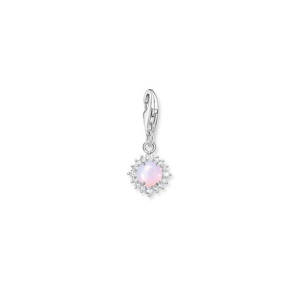 Thomas Sabo Ezüst charm opálrózsaszín kővel 1866-166-7
