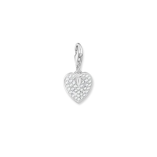 Thomas Sabo Ezüst szív charm pávé cirkónia kövekkel 1864-051-14
