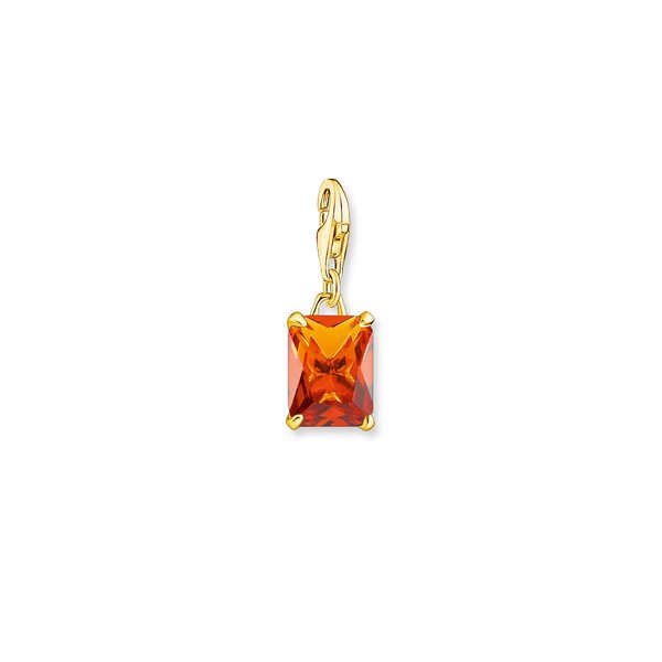 Thomas Sabo  Aranyozott charm narancssárga kővel 1868-472-4