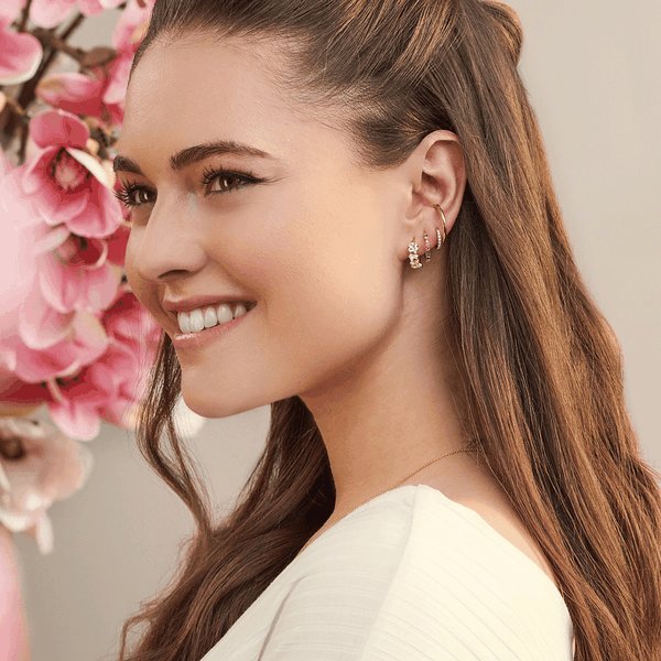 Thomas Sabo Fél pár aranyozott ezüst fülgyűrű EC0026-413-39