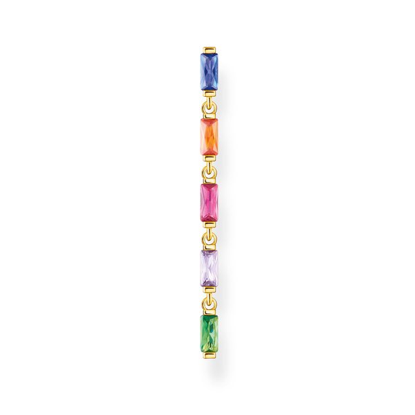 Thomas Sabo Fél pár aranyozott ezüst függő fülbevaló színes kövekkel H2184-488-7