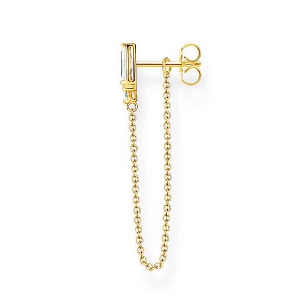 Thomas Sabo Fél pár aranyozott ezüst négyzet és kör függő fülbevaló H2183-414-14