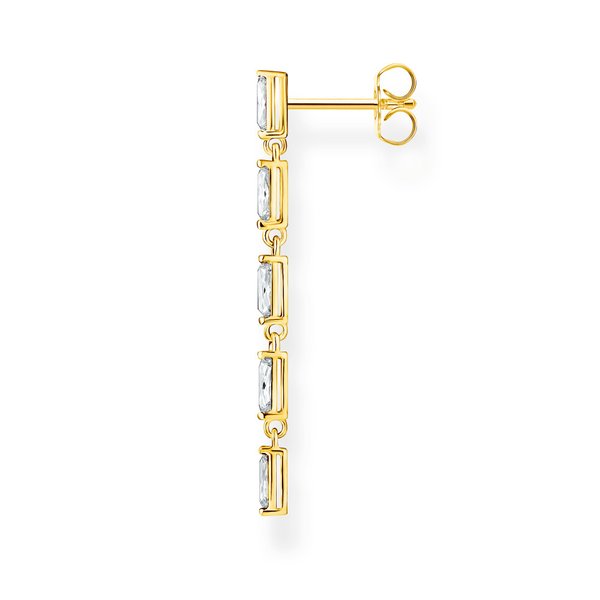 Thomas Sabo Fél pár aranyozott ezüst négyzetek függő fülbevaló H2184-414-14