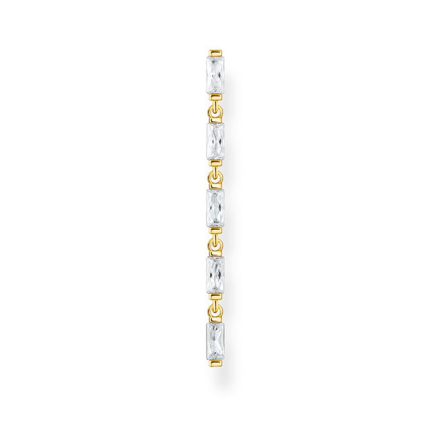 Thomas Sabo Fél pár aranyozott ezüst négyzetek függő fülbevaló H2184-414-14