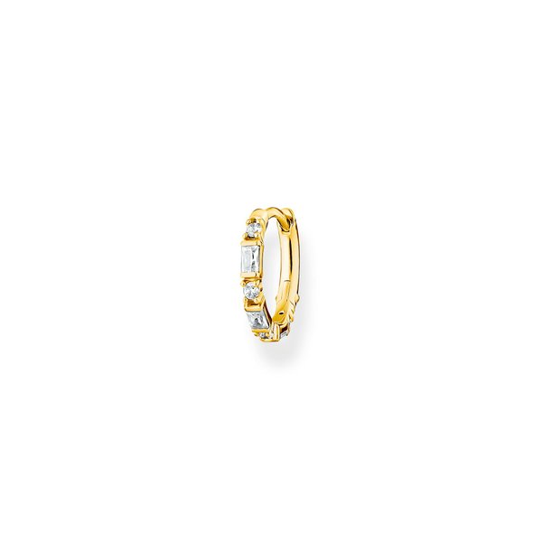 Thomas Sabo Fél pár aranyozott ezüst karika fülbevaló négyzetekkel CR666-414-14