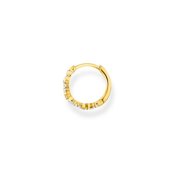 Thomas Sabo Fél pár aranyozott ezüst karika fülbevaló kusza négyzetekkel CR665-414-14