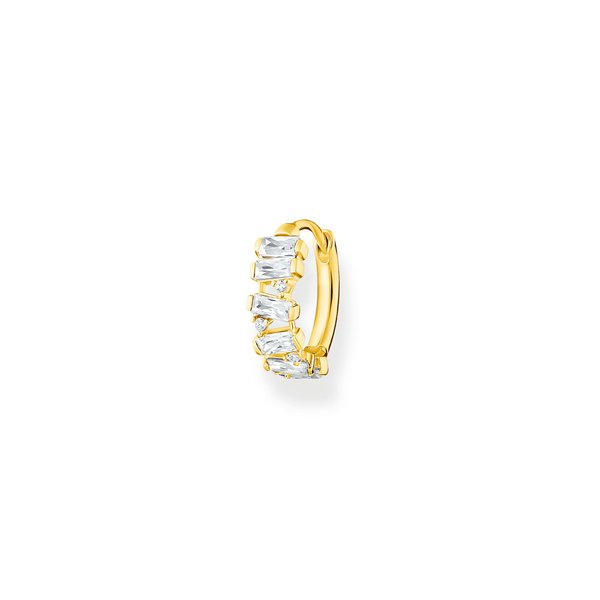 Thomas Sabo Fél pár aranyozott ezüst karika fülbevaló kusza négyzetekkel CR665-414-14