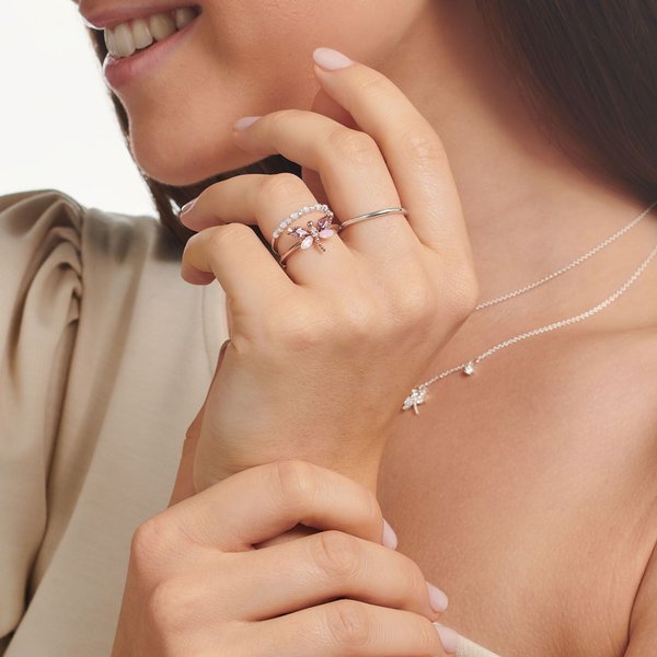Thomas Sabo Rozé szitakötő gyűrű 