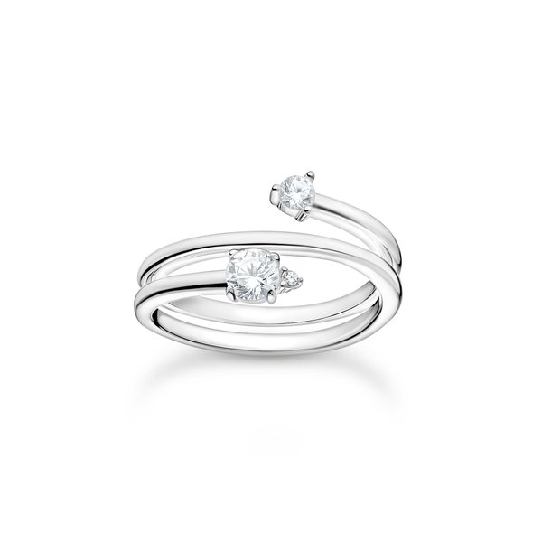 Thomas Sabo Tripla ezüst gyűrű cirkóniával 
