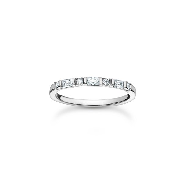 Thomas Sabo Ezüst gyűrű négyzetekkel 