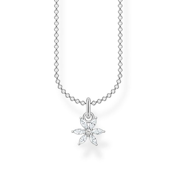 Thomas Sabo Ezüst nyaklánc cirkónia virág medállal KE2103-051-14-L45v