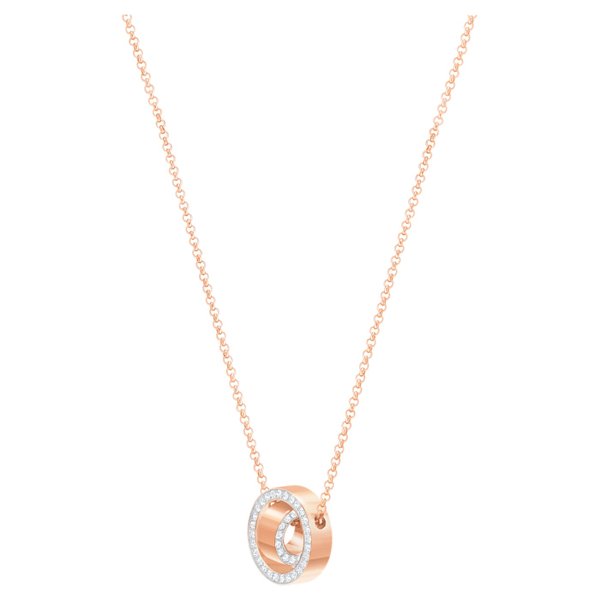Swarovski Dupla karika rozé színű nyaklánc 5289495