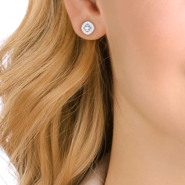 Swarovski Angelic fülbevaló fehér és kék kristályokkal 5352048