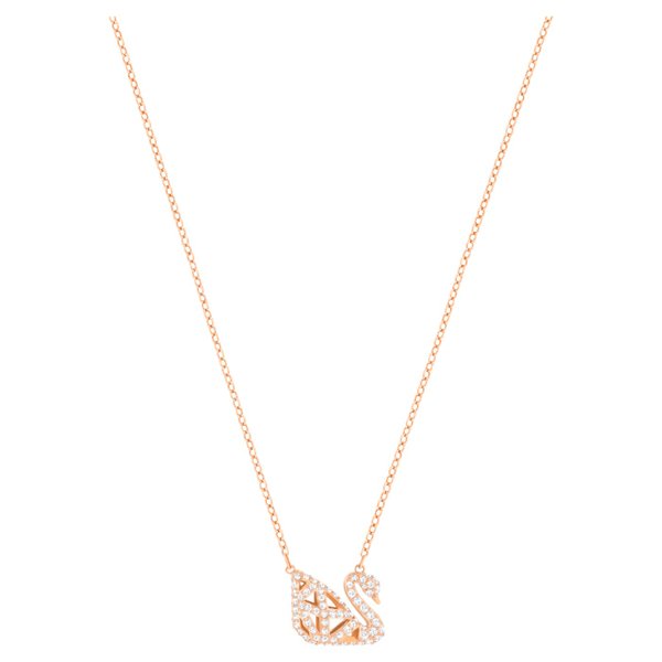 Swarovski Rozé hattyú nyaklánc fekete és fehér kristályokkal 5281275