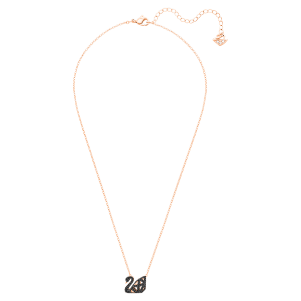 Swarovski Rozé hattyú nyaklánc fekete és fehér kristályokkal 5281275