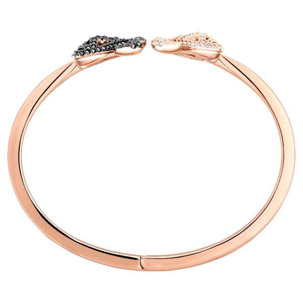 Swarovski Rozé hattyús karperec fekete és fehér kristályokkal 5289535