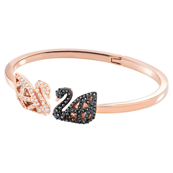 Swarovski Rozé hattyús karperec fekete és fehér kristályokkal 5289535