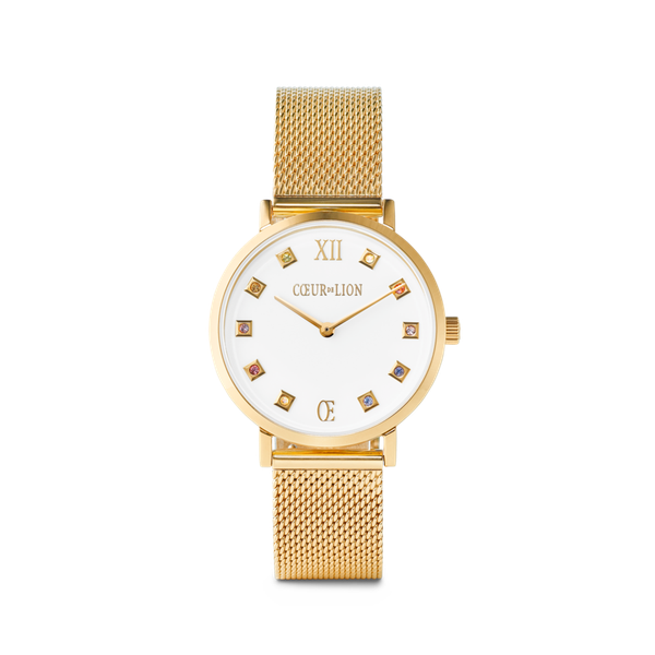 Coeur de Lion Arany szíjas női óra swarovski kristályokkal 7612/70-1614