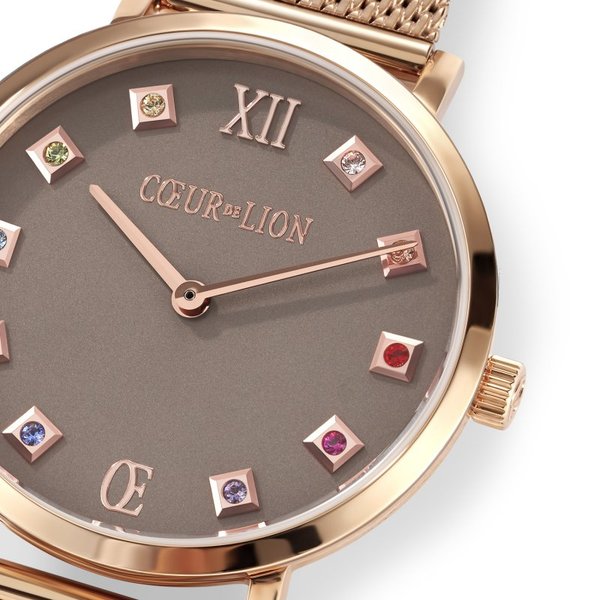 Coeur de Lion Rozé szíjas női óra swarovski kristályokkal 7611/70-1636