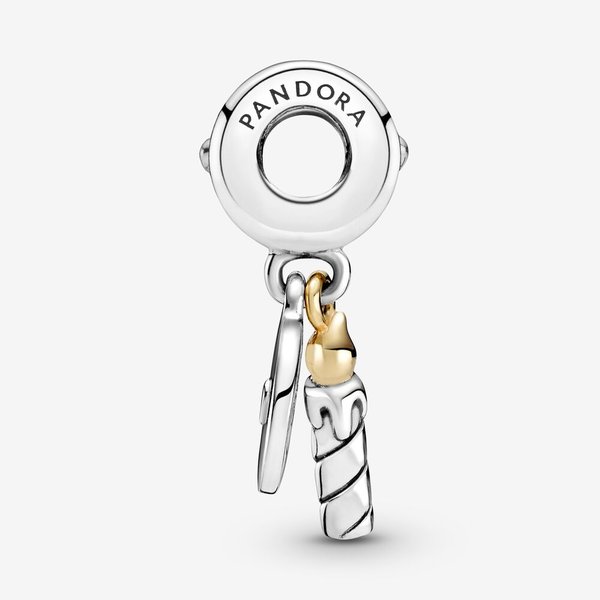Pandora ékszer Születésnapi gyertya kéttónusú függő charm 799328C00