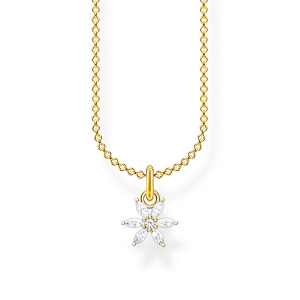 Thomas Sabo Aranyozott ezüst nyaklánc virág medállal KE2103-414-14-L45v
