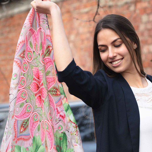 Desigual Flower valkiria rectangle sál 21SAWA12