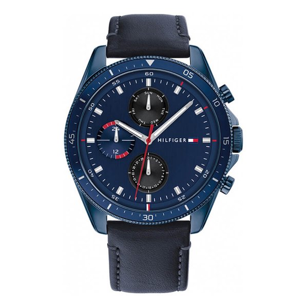 Tommy Hilfiger Parker kék piros férfi óra 1791839