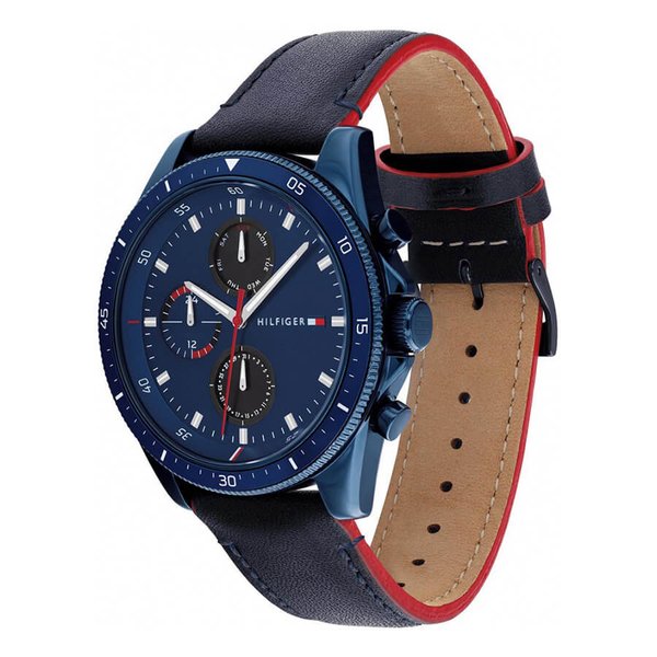 Tommy Hilfiger Parker kék piros férfi óra 1791839