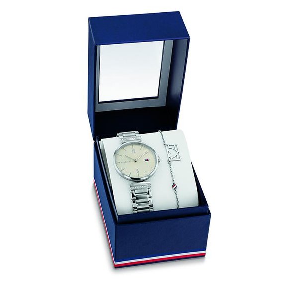 Tommy Hilfiger Aria ezüst óra karkötő szett 2770098