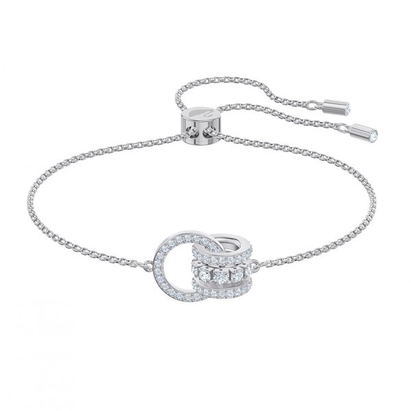 Swarovski Further ezüst színű állítható karkötő kristályokkal 5498999