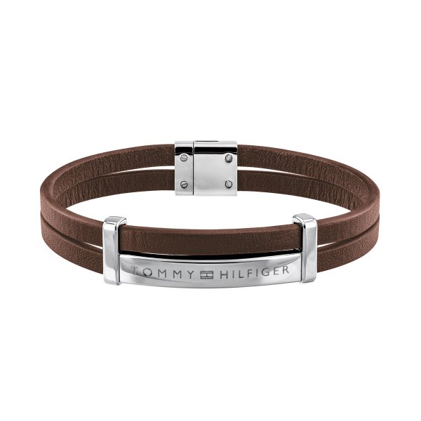 Tommy Hilfiger Barna dupla szíjas bőr karkötő 2790076