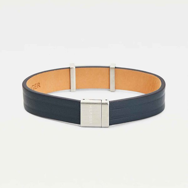 Tommy Hilfiger Szürke H emblémás bőr karkötő 2790269S