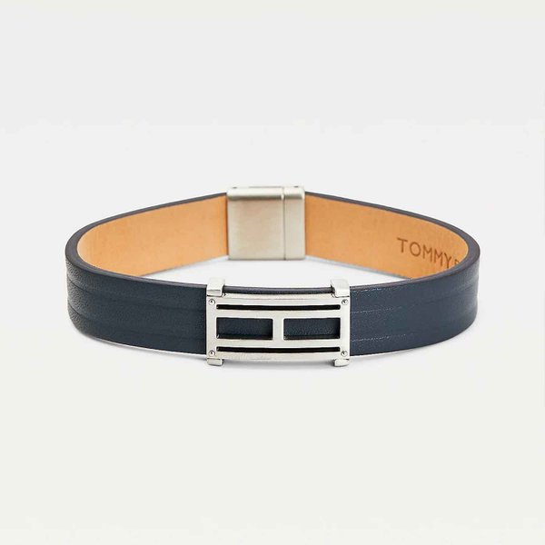 Tommy Hilfiger Szürke H emblémás bőr karkötő 2790269S