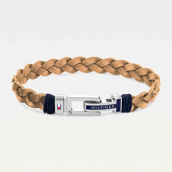 Tommy Hilfiger Világos barna fonott lapos karkötő 2790310