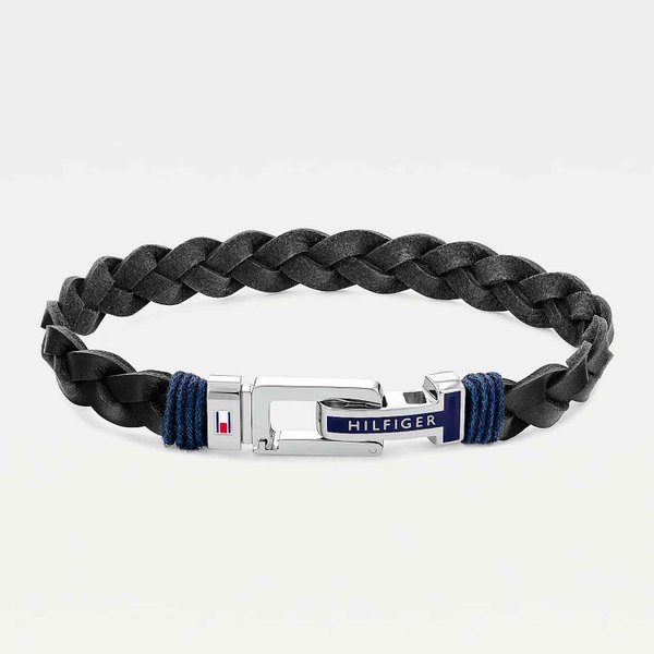 Tommy Hilfiger Fekete fonott lapos karkötő 2790307