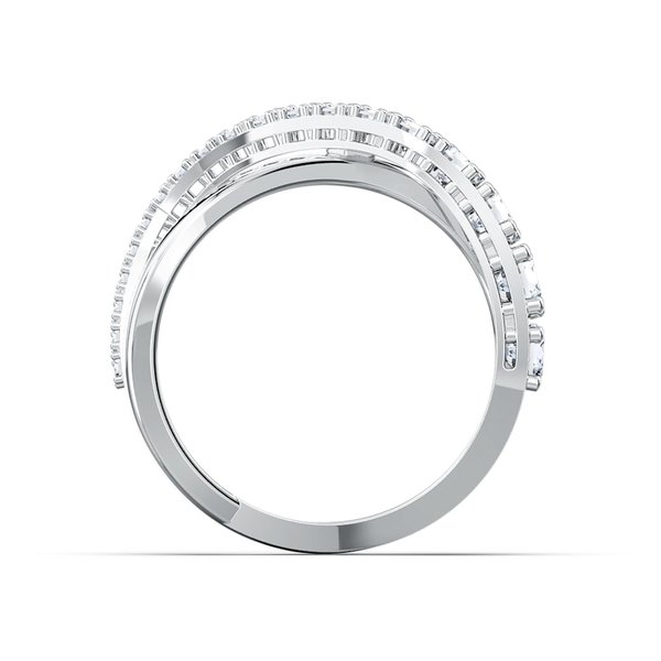 Swarovski Twist rows ródiumozott gyűrű swarovski kristállyal 