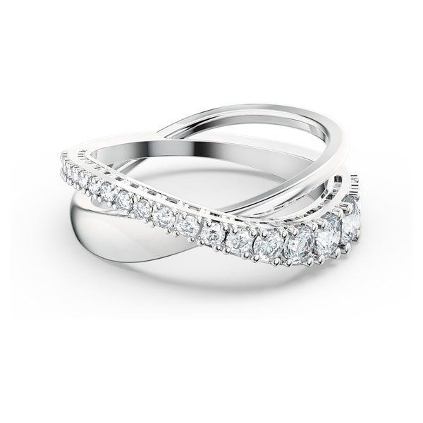 Swarovski Twist rows ródiumozott gyűrű swarovski kristállyal 