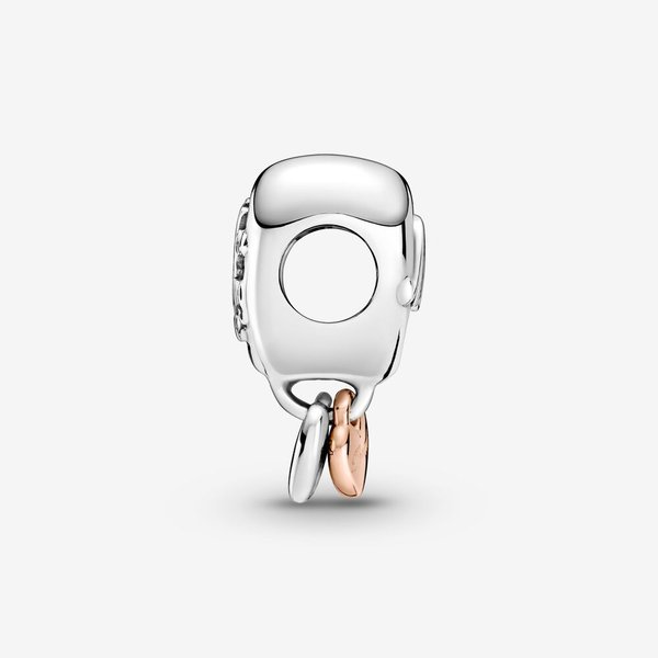 Pandora ékszer Köszönöm Anya ezüst rozé charm 789372C00